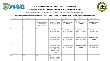 Pocosin Lakes National Wildlife Refuge Events and Programs Calendar