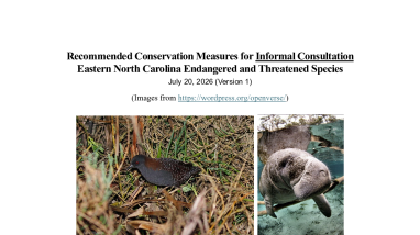 Recommended Conservation Measures for Informal Consultation on Eastern North Carolina Endangered and Threatened Species