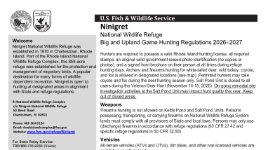 2026-27 Ninigret NWR Big Game Hunt Brochure
