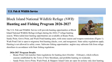 Block Island NWR Hunt Program Info Sheet 2026-27