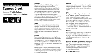 Cypress Creek Hunting Brochure