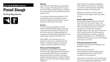 Pintail Slough Hunt Unit Brochure