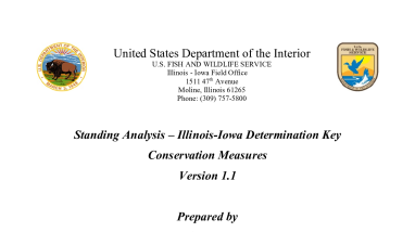 Illinois-Iowa Determination Key (DKey) Conservation Measures