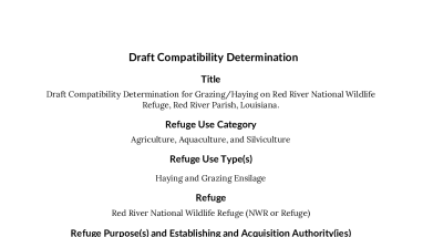 Draft CD for Grazing/Haying for Red River NWR