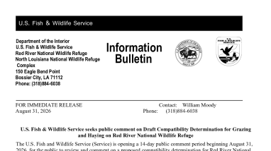 Information Bulletin for Draft CD for Grazing/Haying - Red River NWR