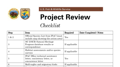 Checklist for a complete package for review