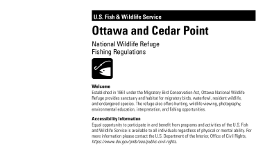 Ottawa National Wildlife Refuge Fishing Brochure