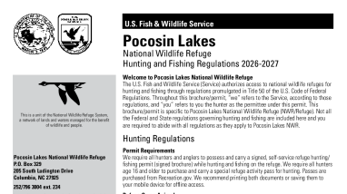 Pocosin Lakes NWR Hunting and Fishing Regulations