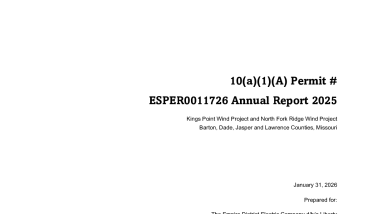 2025 10(a)(1)(A) Permit # ESPER0011726 Annual Report - Kings Point / North Fork