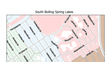 Boiling Springs Lakes RCW Red, Green, and Blue Zones