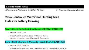 2026 Waterfowl Lottery Packet