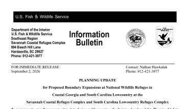 Planning Update for Proposed Boundary Expansions Coastal Georgia and SC Lowcountry - September 2, 2026