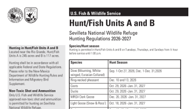 26/27 Season Hunt/Fish Units A and B Hunting Brochure