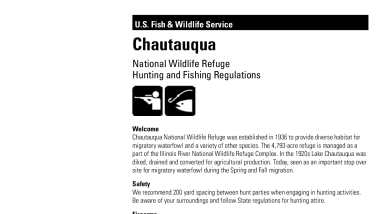 Chautauqua NWR Hunting and Fishing Brochure