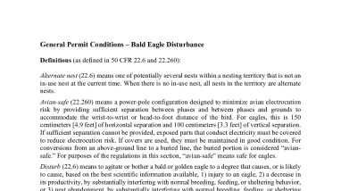 General Permit Standard Conditions - Bald Eagle Nest Disturbance
