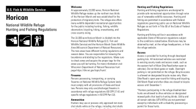 Horicon National Wildlife Refuge Hunt Brochure