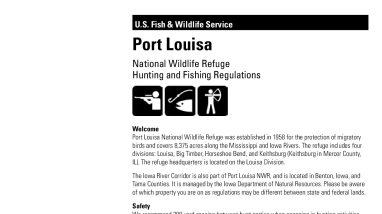 Port Louisa National Wildlife Refuge Hunting and Fishing Brochure
