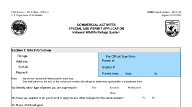 Form 3-1383-C Commercial Special Use Application