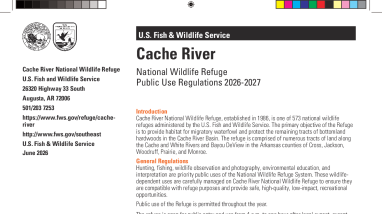 Cache River National Wildlife Refuge Public Use Regulations