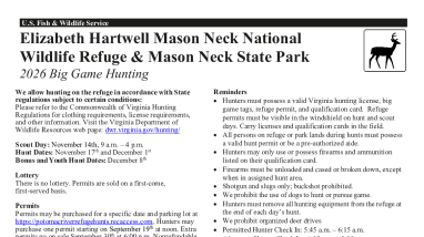 2026 E.H. Mason Neck NWR Hunt Info
