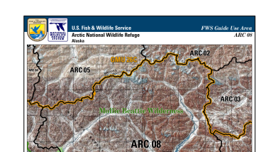 Arctic National Wildlife Refuge: Map of Guide Use Area ARC 08