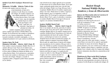 Descripciones de Senderos Baskett Slough NWR