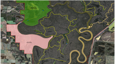 Big Island Chute Aerial Map