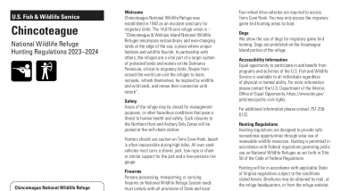 Chincoteague 2023-24 Hunt Brochure/Permit