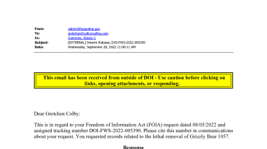 DOI-FWS-2022-005390 1st Interim Letter