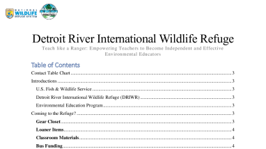 DRIWR Environmental Program Descriptions - Educators Only