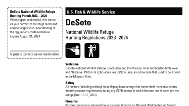 2023-2024 Hunt Regulations Brochure DeSoto National Wildlife Refuge 