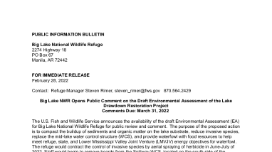 Big Lake NWR Drawdown Public Information Bulletin