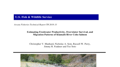 Estimating Freshwater Productivity, Overwinter Survival, and Migration Patterns of Klamath River Coho Salmon.pdf