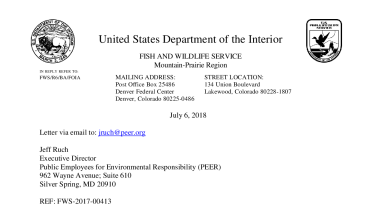 FWS-2017-00413 Response Part 3 FINAL