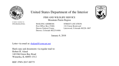 FWS-2017-00775 2nd response LTR