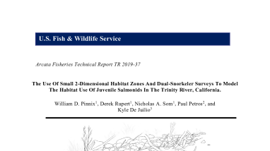 The Use Of Small 2-Dimensional Habitat Zones And Dual-Snorkeler Surveys To Model The Habitat Use Of Juvenile Salmonids In The Trinity River, California.