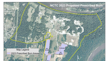 2023 NCTC Map of Proposed Prescribed Burn