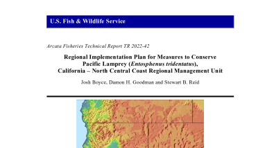 Regional Implementation Plan for Measures to Conserve Pacific Lamprey (Entosphenus tridentatus) California-North Central Coast Regional Management Unit.pdf