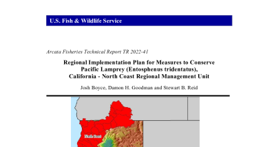Regional Implementation Plan for Measures to Conserve Pacific Lamprey (Entosphenus tridentatus), California-North Coast Regional Management Unit
