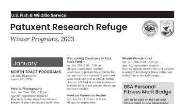 Patuxent Winter Programs 2023
