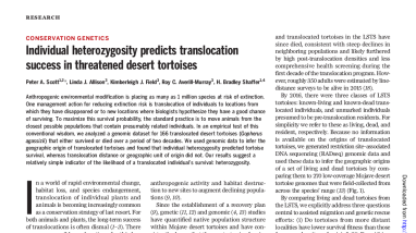 Scott et al(2020)Individual heterozygosity predicts translocation success