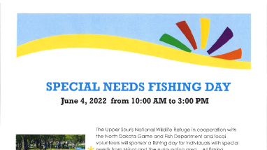 June 2022 Upper Souris NWR Fishing Day for Individuals with Special Needs