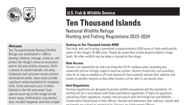 Ten Thousand Islands National Wildlife Refuge Hunting and Fishing Regulations 2023-2024.pdf
