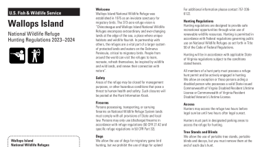 Wallops Island 2023-24 Hunt Brochure/Permit