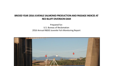 BROOD YEAR 2016 JUVENILE SALMONID PRODUCTION AND PASSAGE INDICES AT RED BLUFF DIVERSION DAM