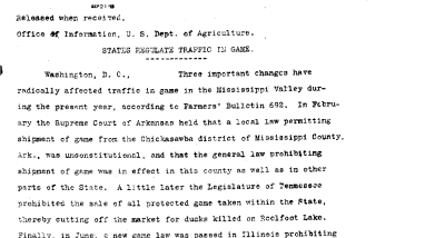 States Regulate Traffic in Game September 21, 1915