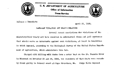 Game-Law Violators Get Heavy Penalities April 21, 1928