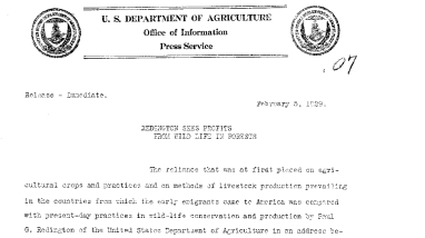 Redington Sees Profits From Wild Life in Forests February 5, 1929