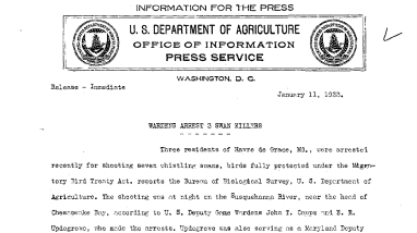 Wardens Arest 3 Swan Killers January 11, 1933a