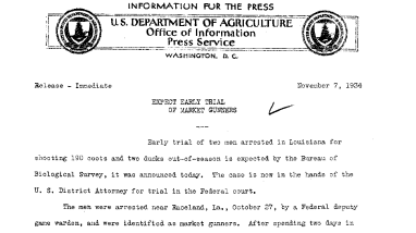 Expect Early Trail of Market Gunners November 7, 1934b